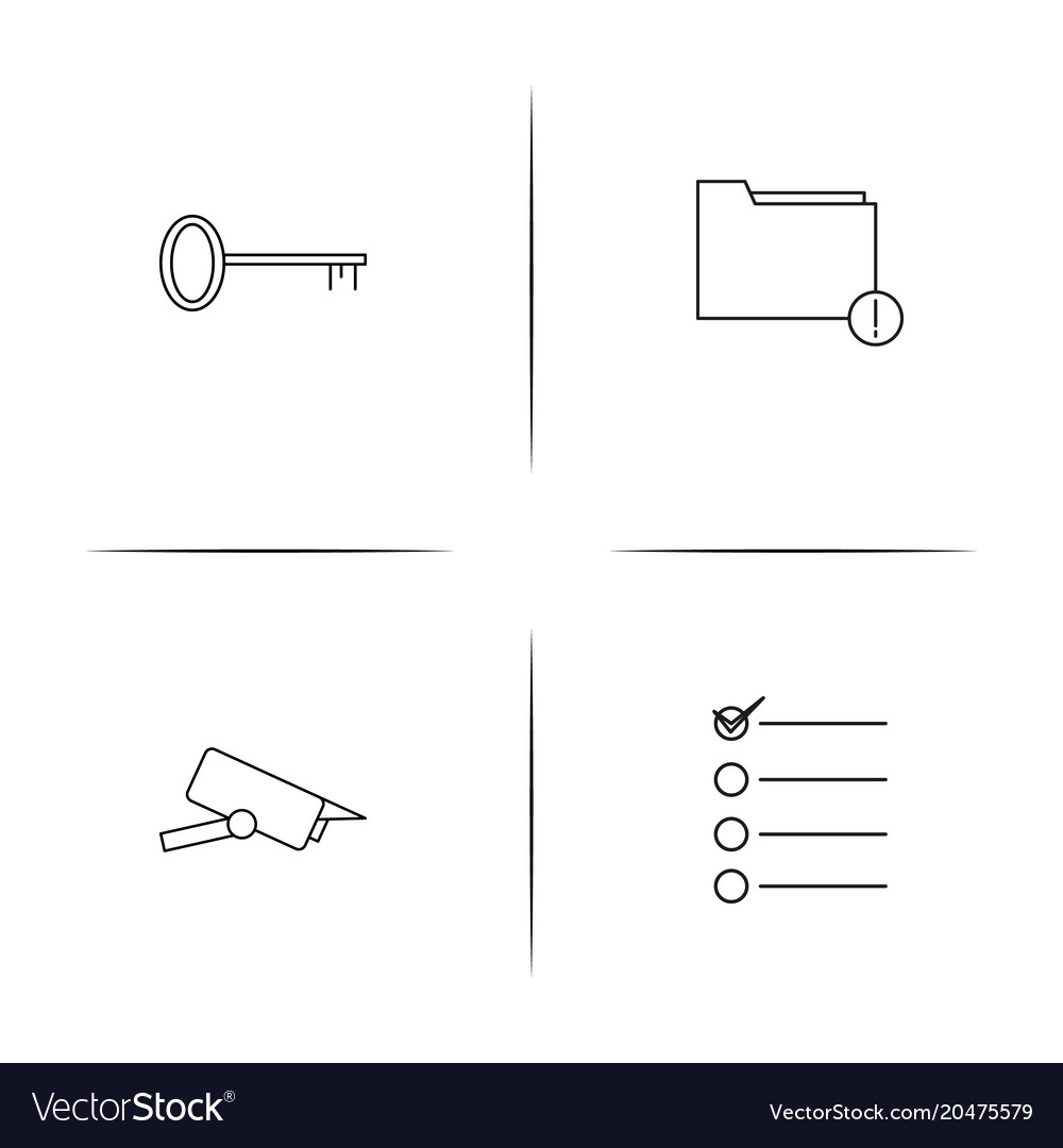 Internet technologies simple linear icons set