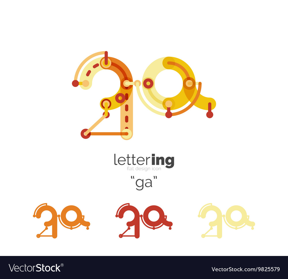 Linear initial letters logo branding concept