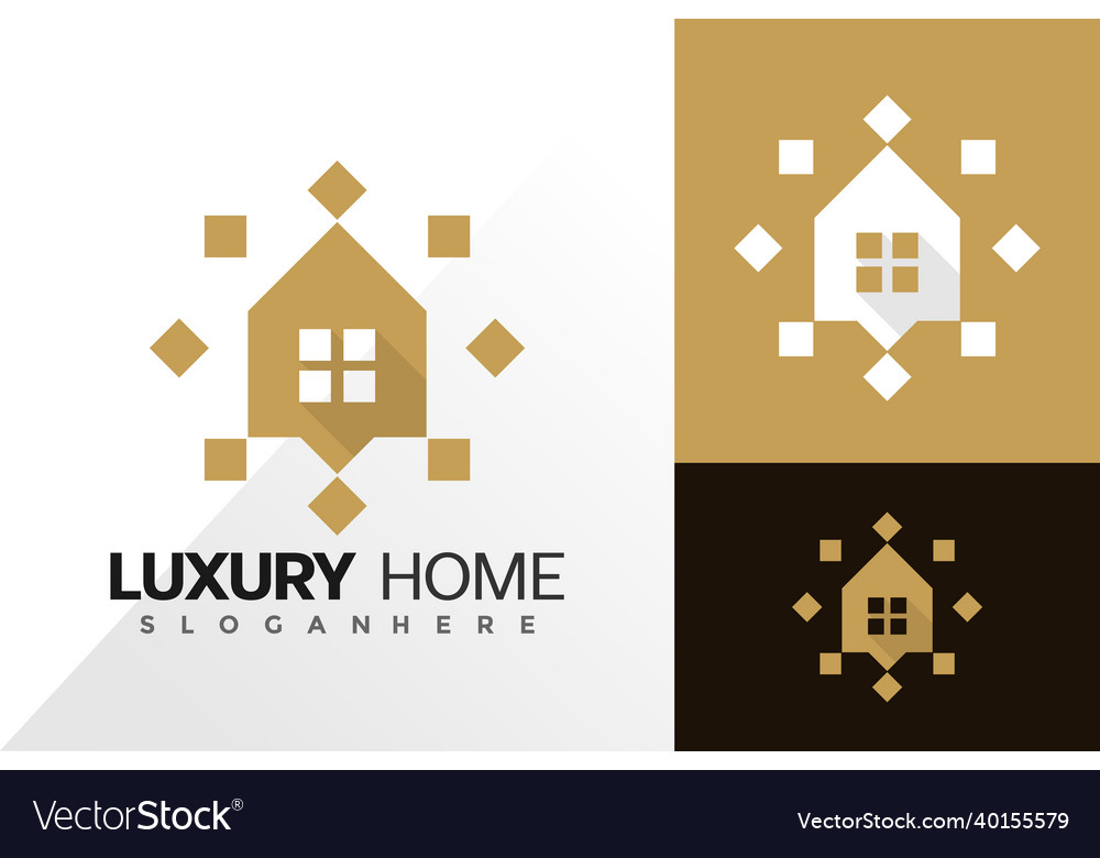 Luxus-Home-Luxus-Logo Design abstraktes Emblem