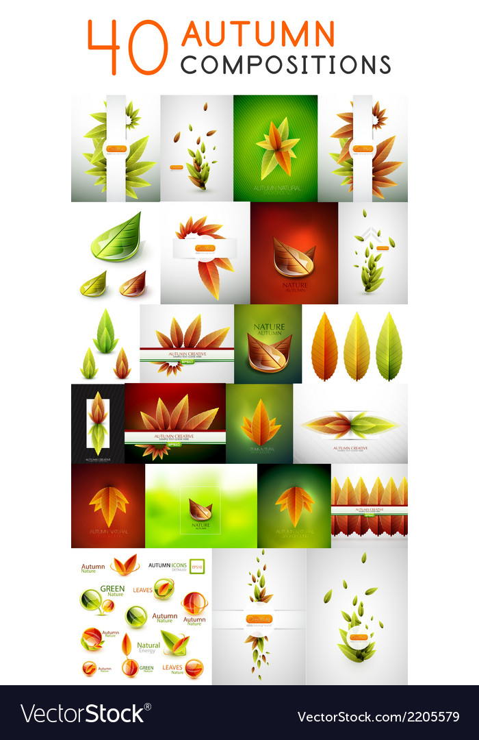 Mega set of autumn concepts