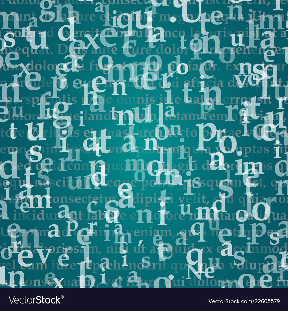 Pattern composed from letters