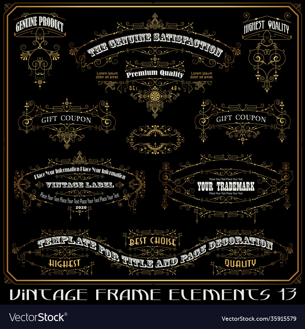 Set frame and border design elements