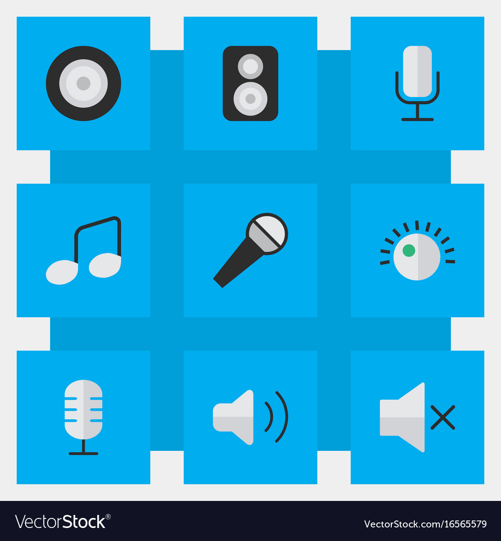 Set of simple sound icons