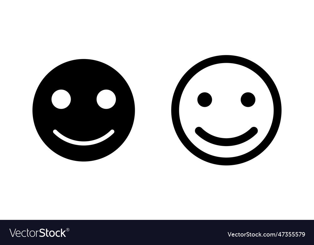 Smile icon set emoticon icon feedback Royalty Free Vector