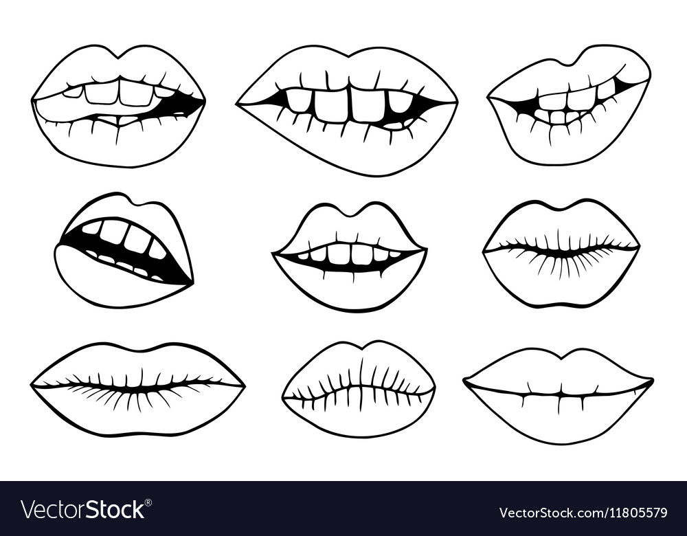 Sweet lips Royalty Free Vector Image - VectorStock