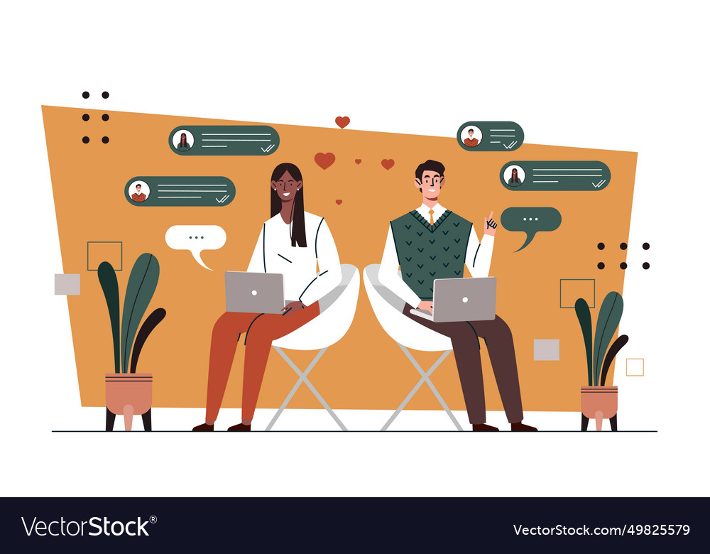 Texting message concept vector image Texting message concept