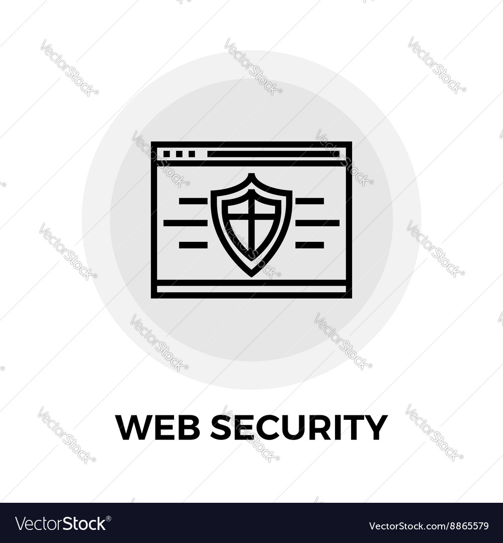 Web security line icon