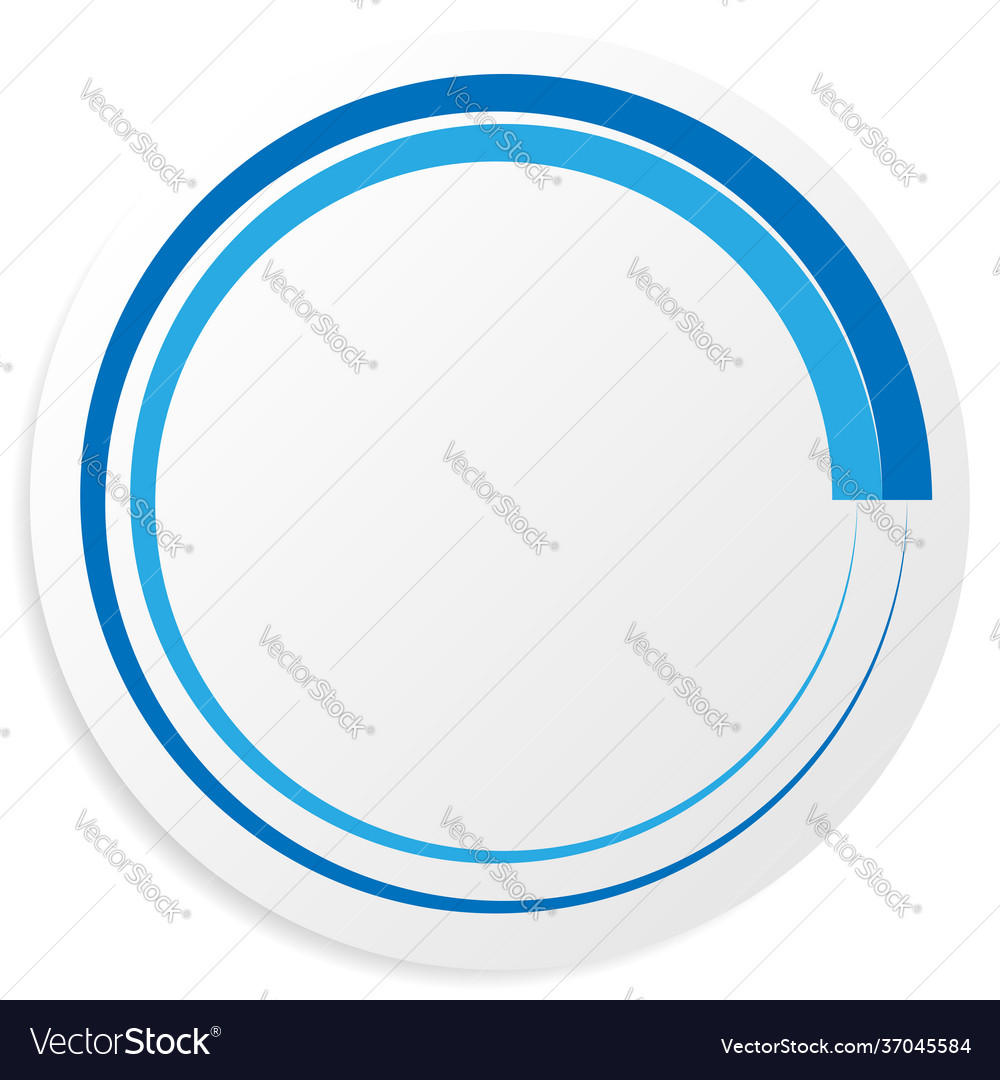 Blank empty circle shape design element vector image Blank empty circle shape design element