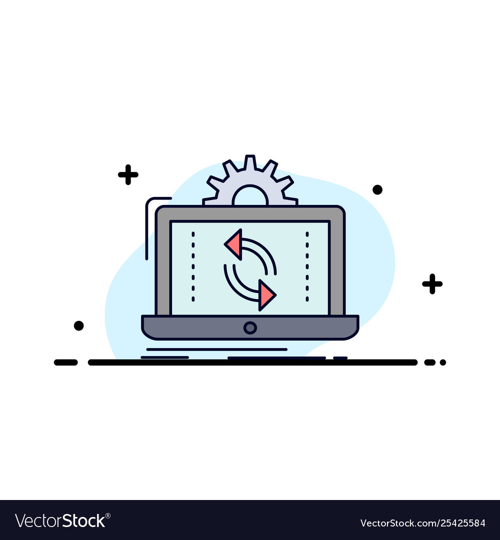 Data processing analysis reporting sync flat vector image Data processing analysis reporting sync flat