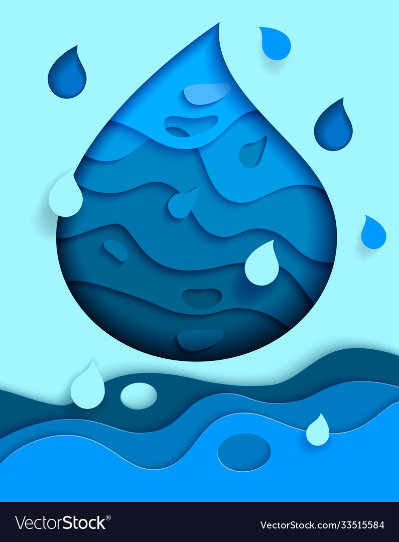 Fresh water banner design template abstract