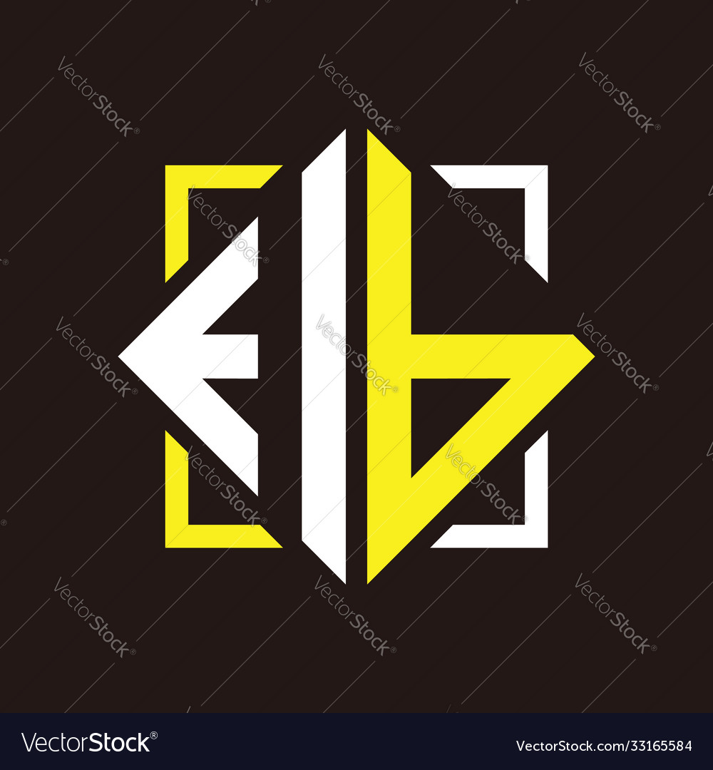 I b initials quadrangle monogram with square