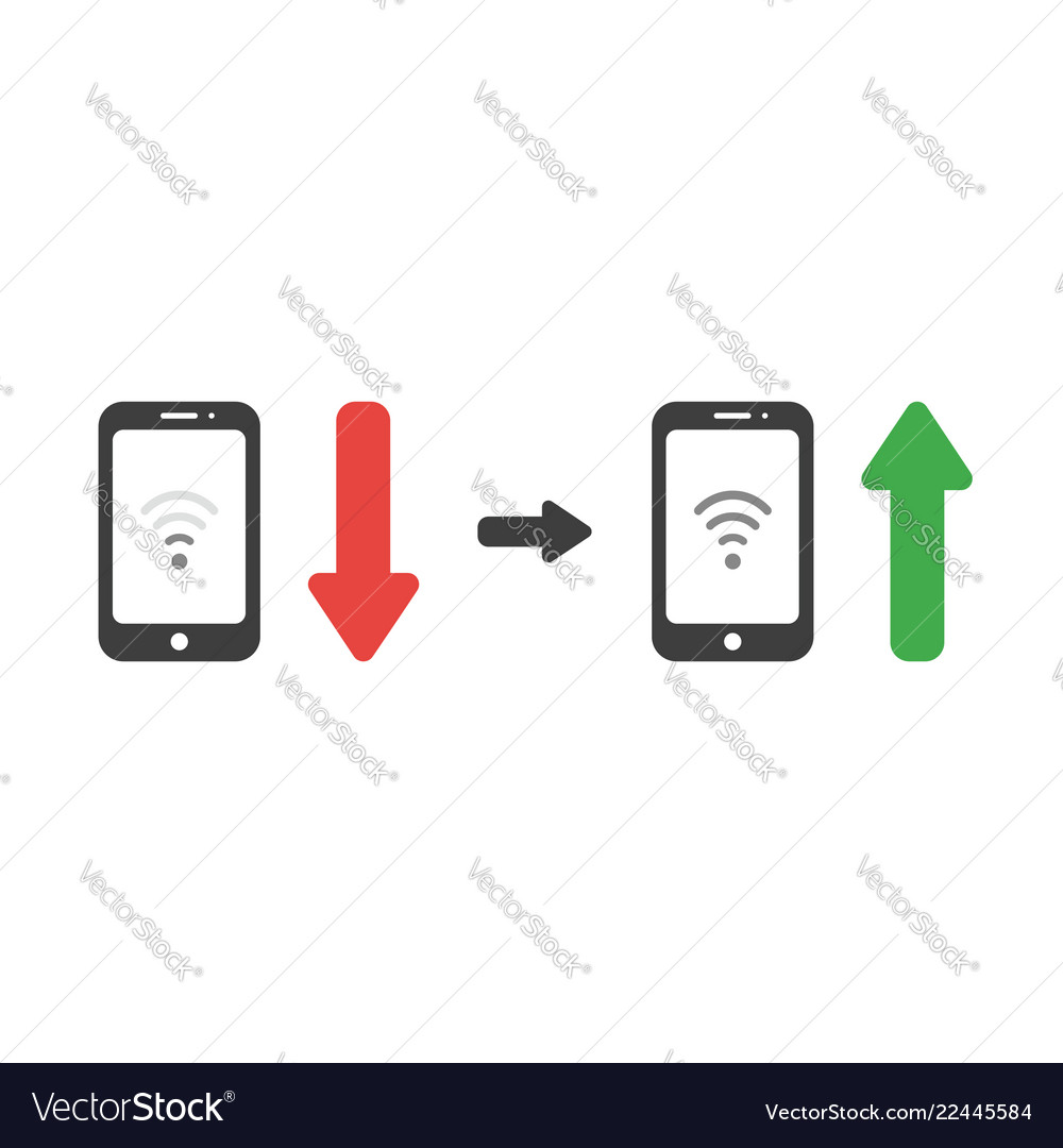 Icon concept of wireless wifi symbol inside