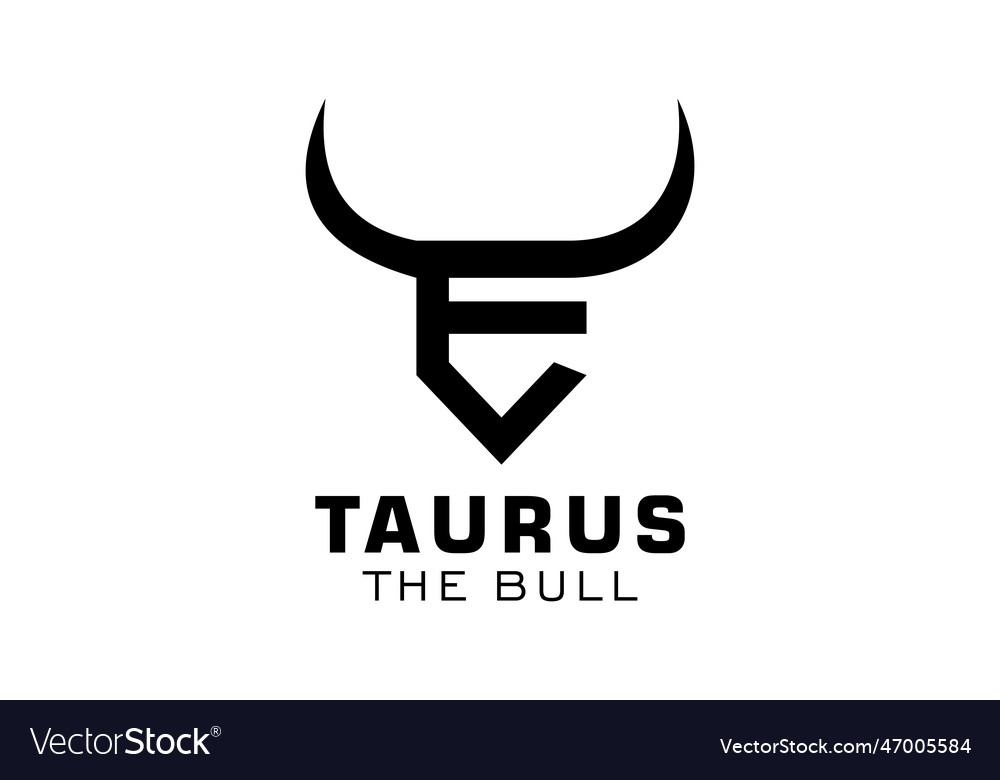Letter e logo bull logohead monogramm vector image Letter e logo bull logohead monogramm