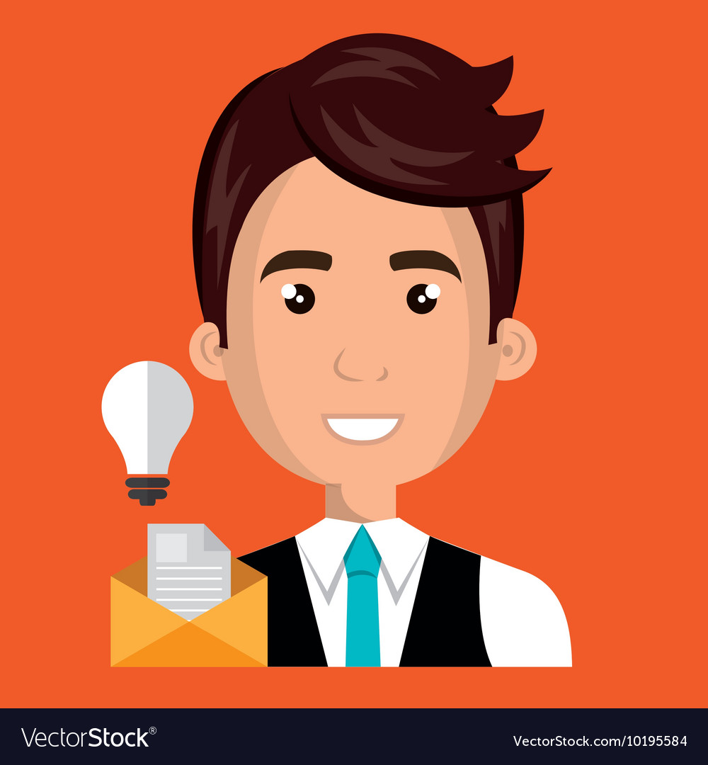 Man message document icon