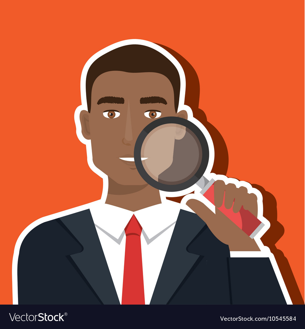 Man search icon Royalty Free Vector Image - VectorStock