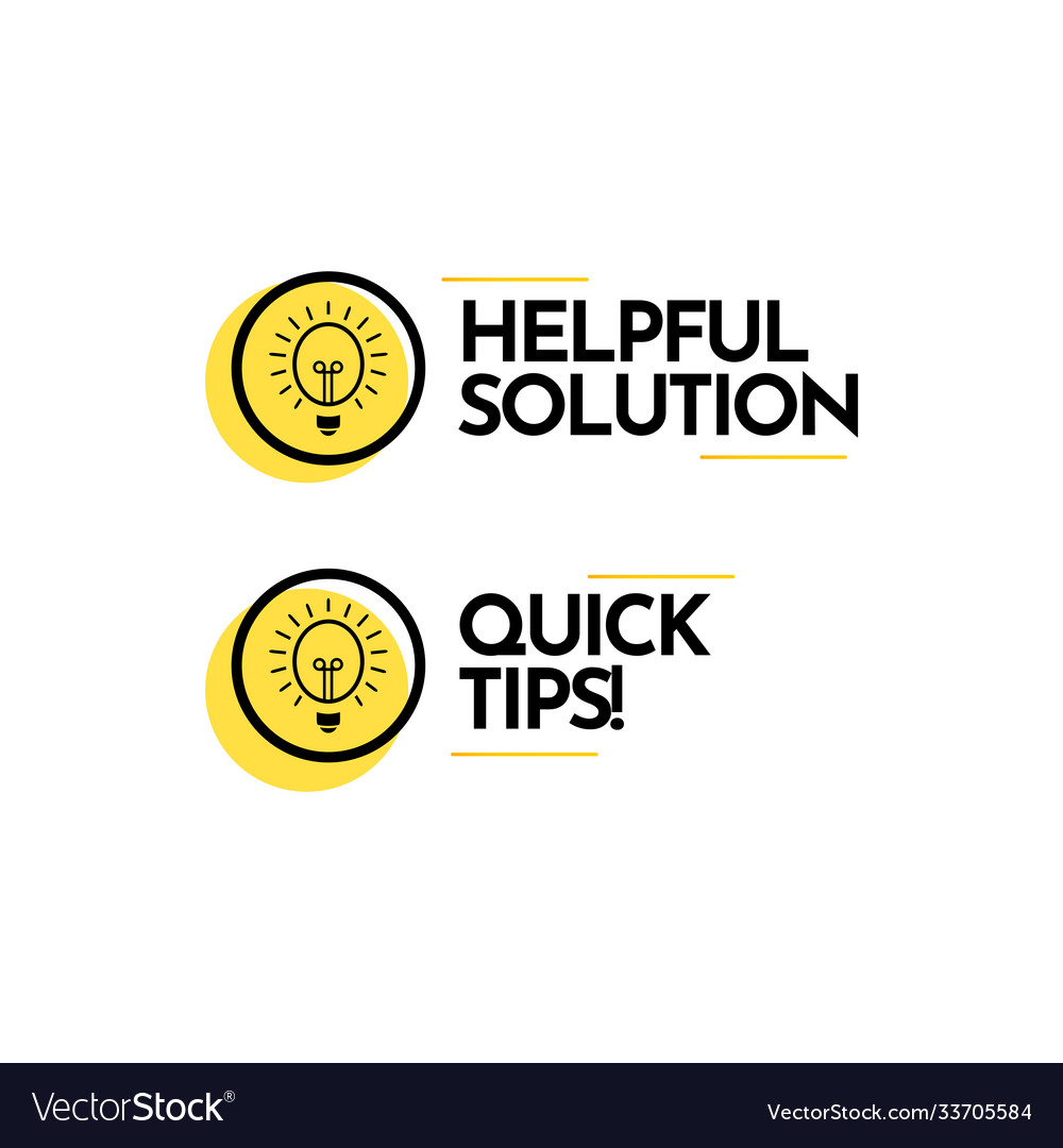 Quick tips help full solution text label template