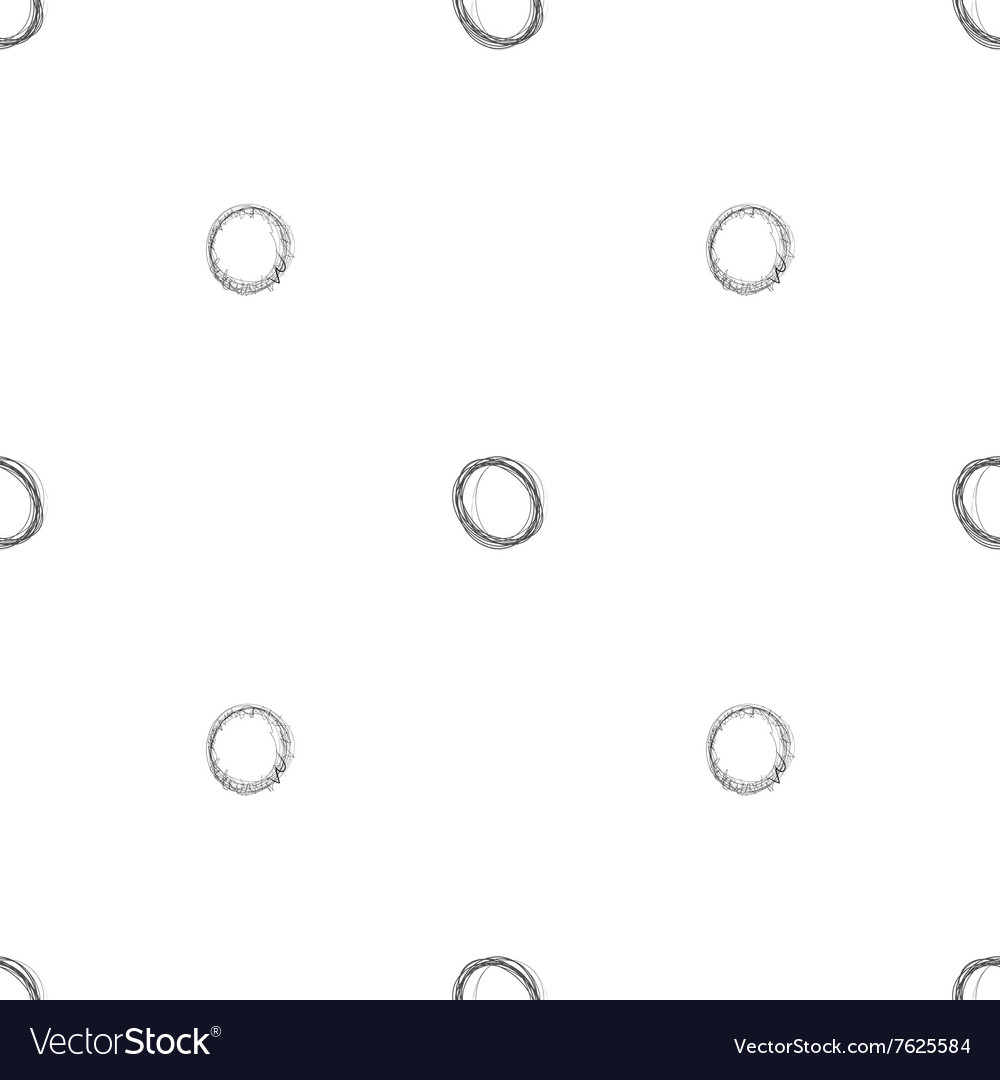 Scribble circles seamless pattern