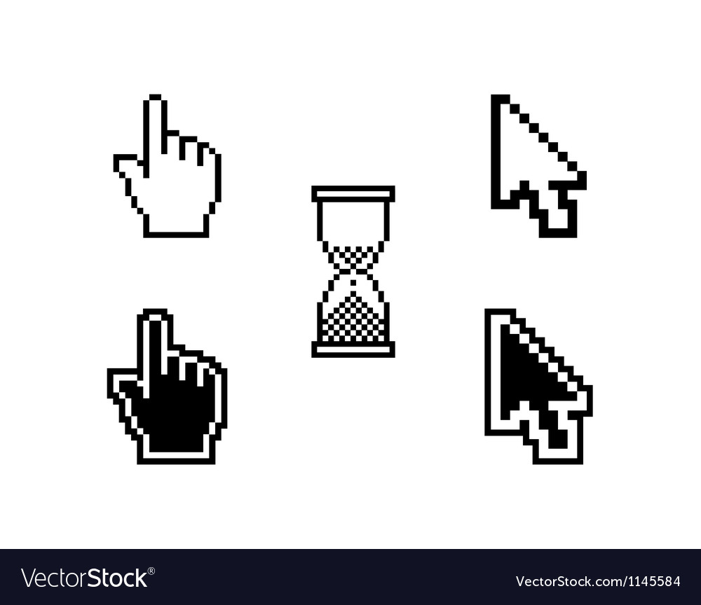 Set of different cursors