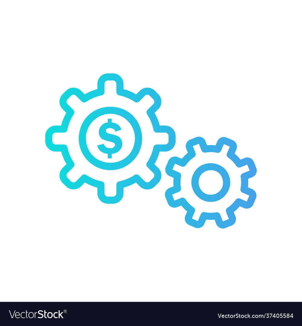 Setting icon in gradient style about marketing vector image Setting icon in gradient style about marketing