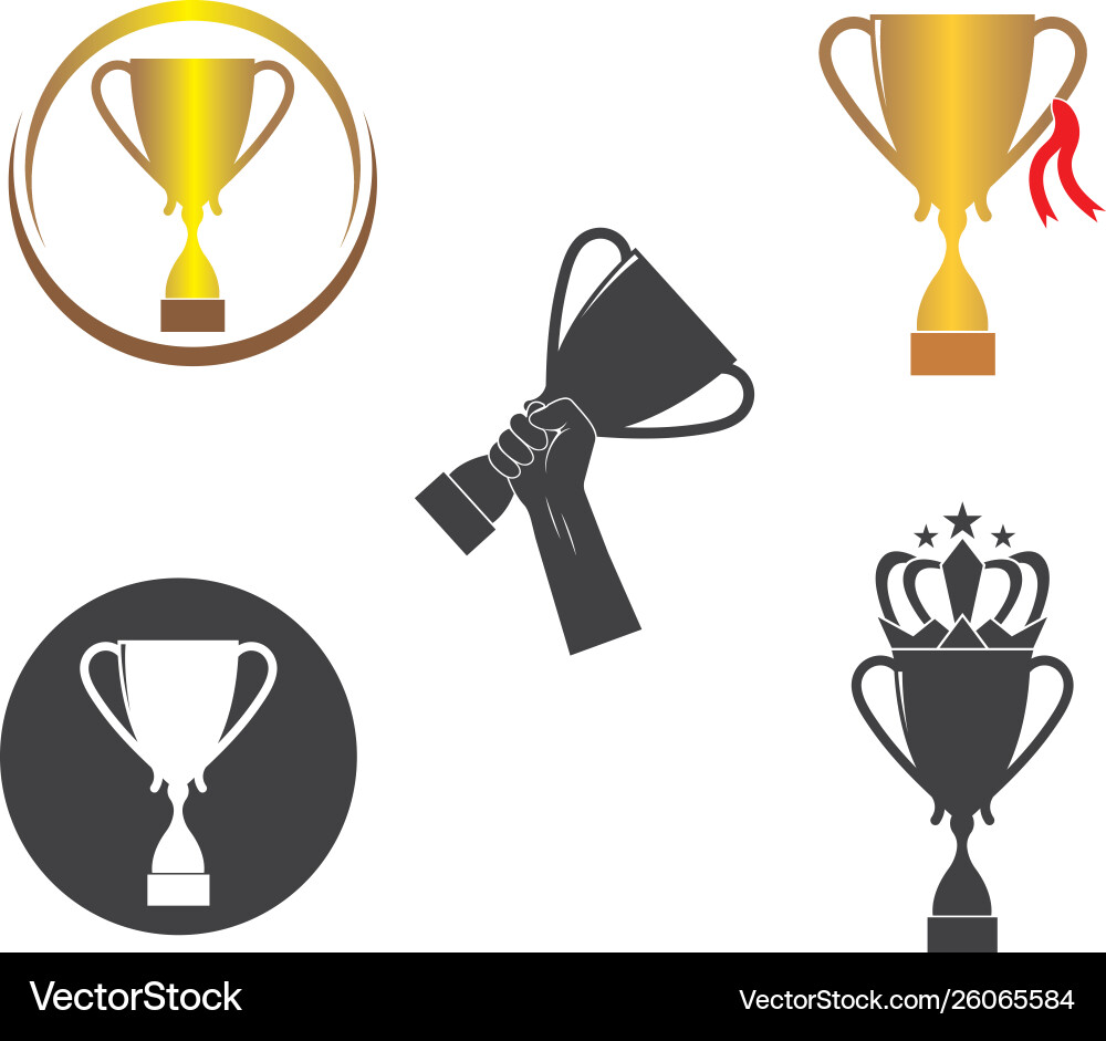 Trophy logo icon Royalty Free Vector Image - VectorStock