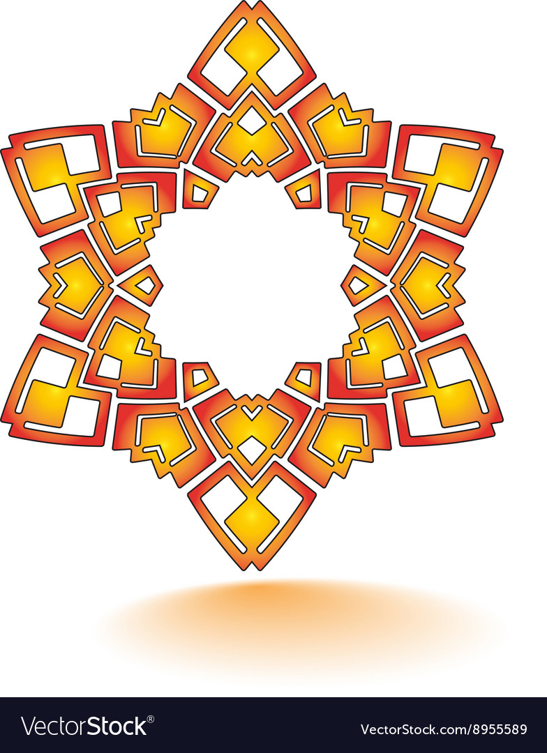 Abstract circular star pattern design