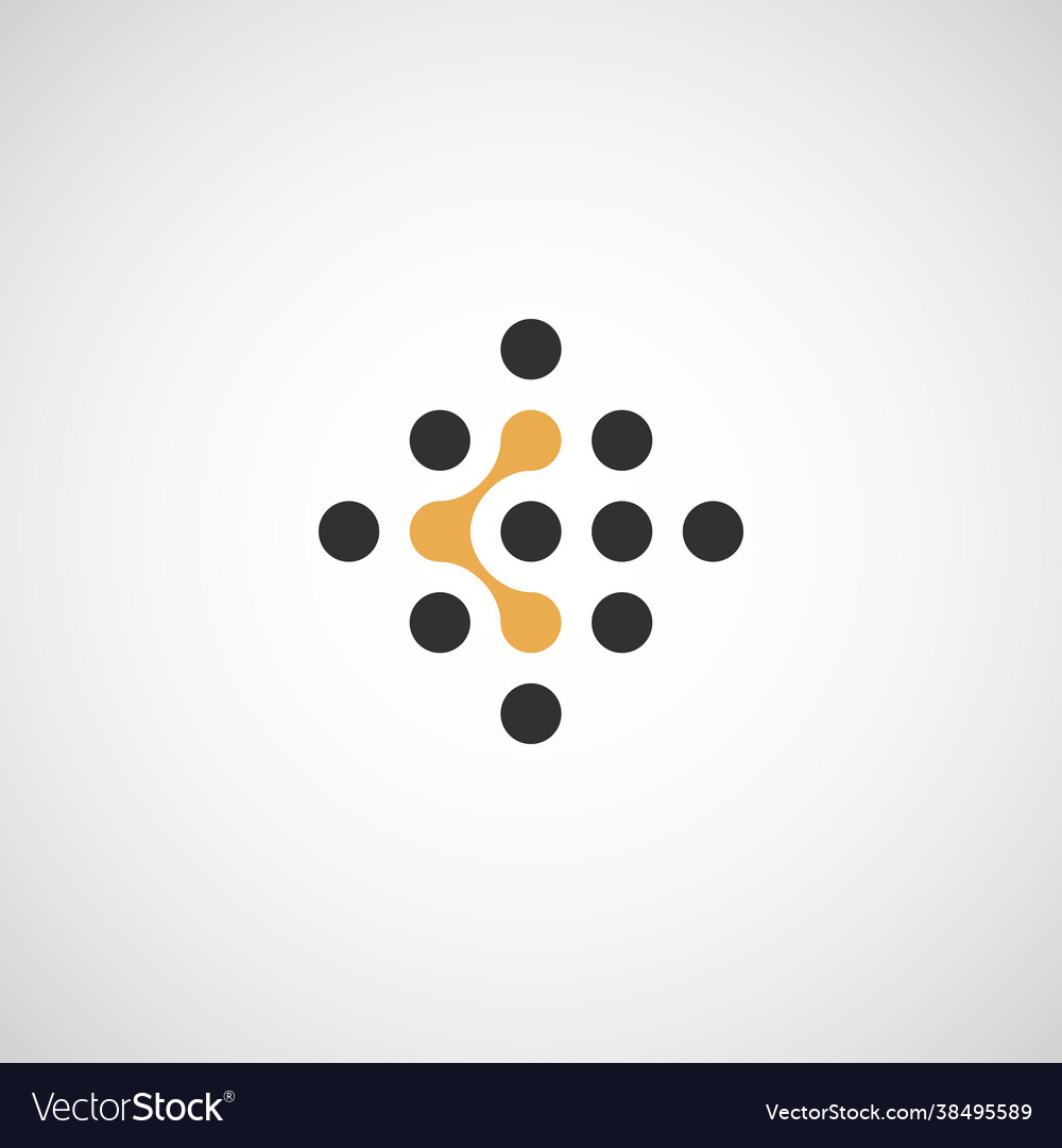 Abstract icon with circle connect for web vector image Abstract icon with circle connect for web
