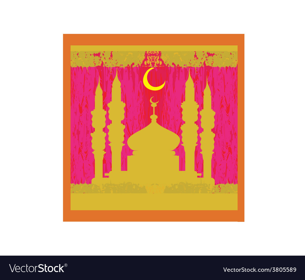 Artistic pattern background with mosque