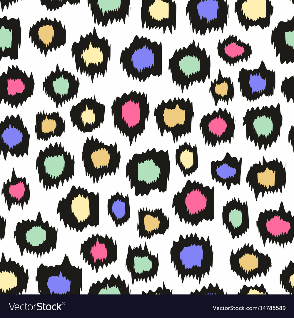 Colorful leopard pattern seamless background
