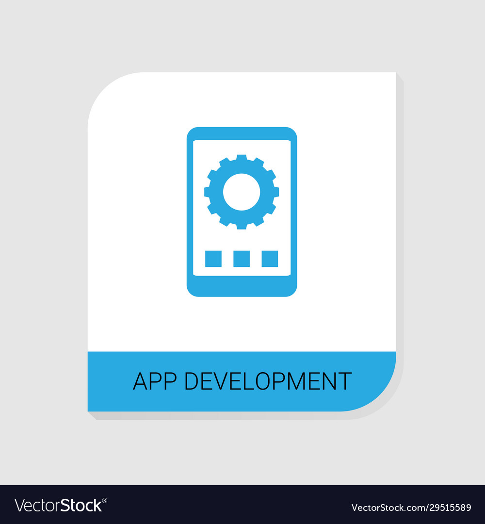 Editable filled app development icon from web