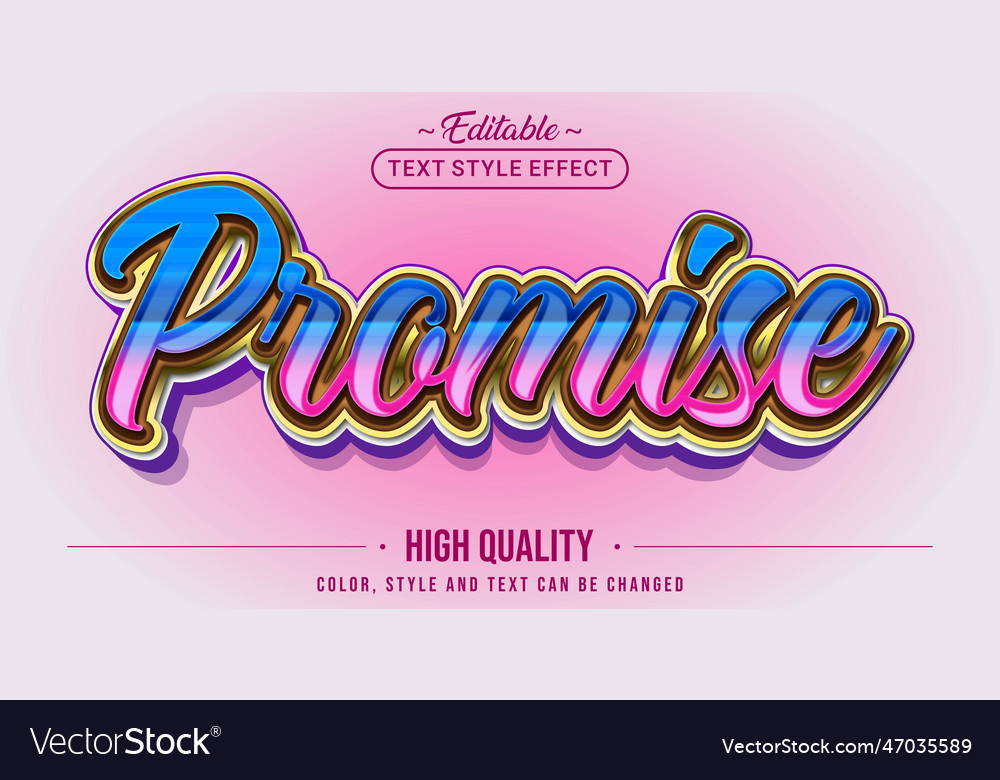 Editable text style effect - promise