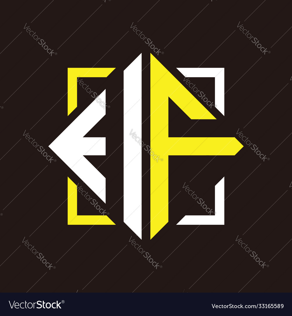 I f initials quadrangle monogram with square