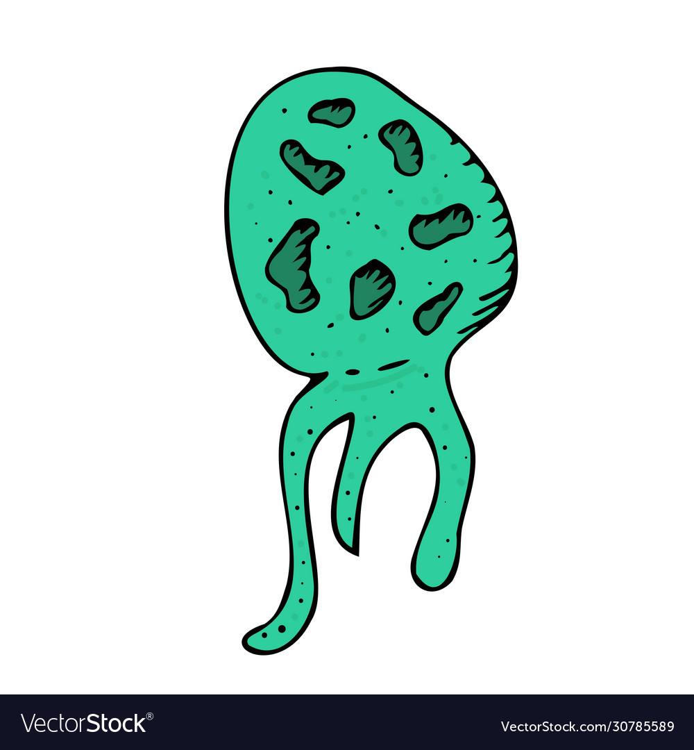 Isolated element green bacterium without vector image Isolated element green bacterium without