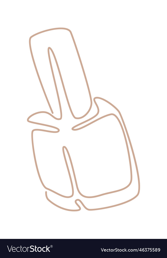 Nail polish drawing in line art Royalty Free Vector Image