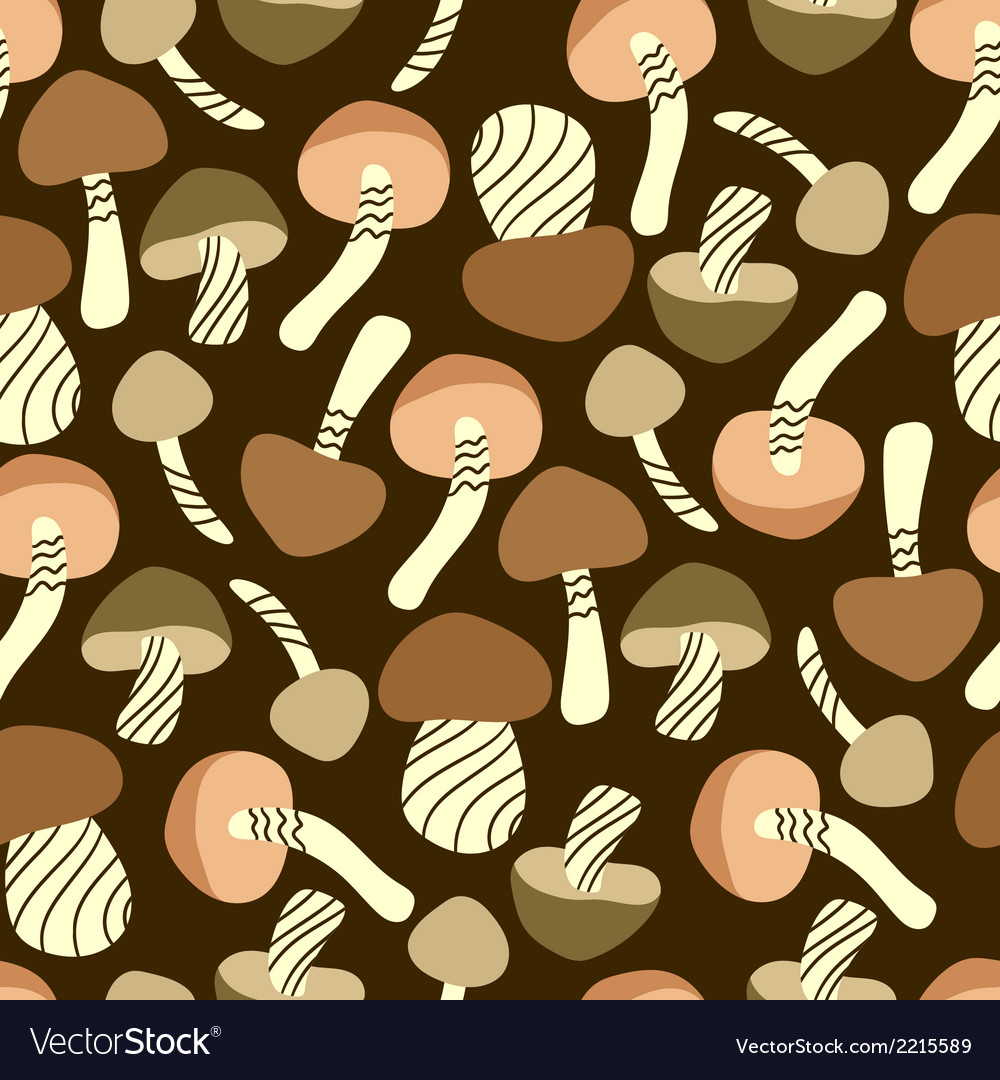 Seamless mushroom pattern