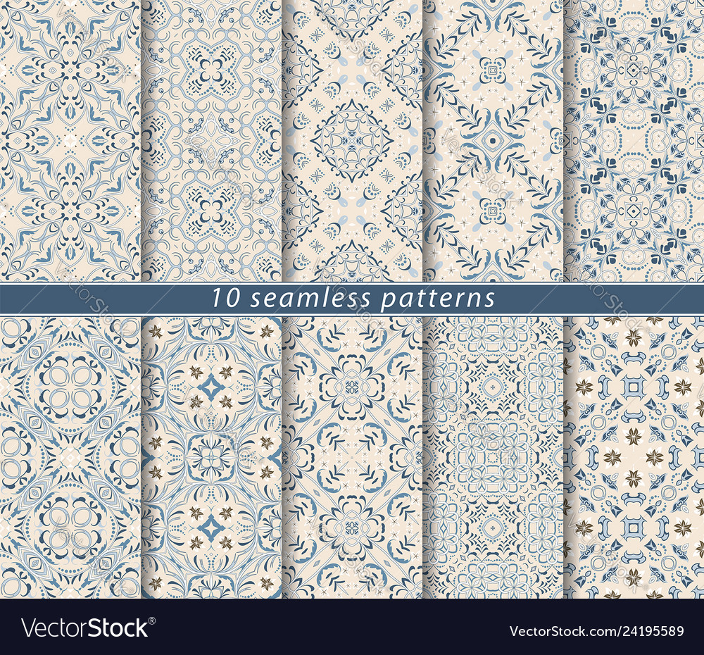 Seamless pattern in persian style vector image Seamless pattern in persian style