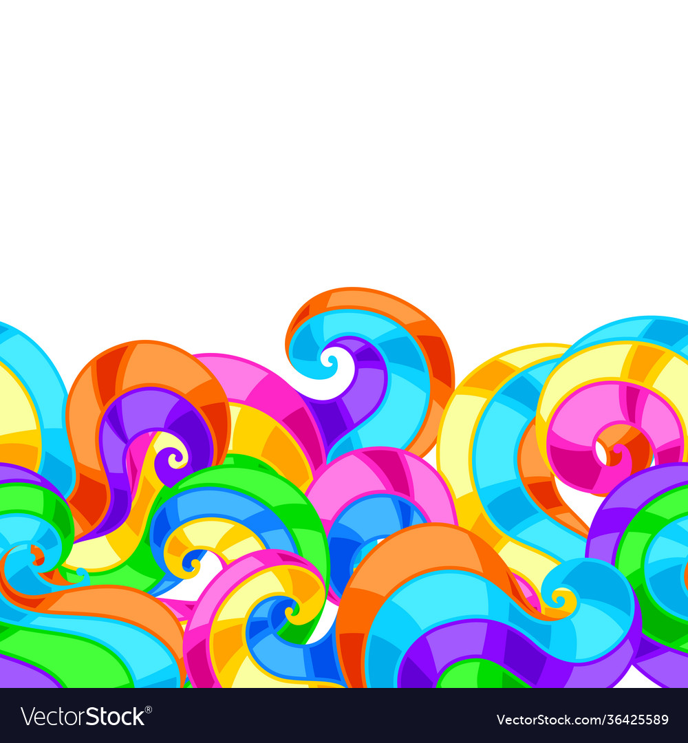 Seamless pattern with abstract colored swirls vector image Seamless pattern with abstract colored swirls
