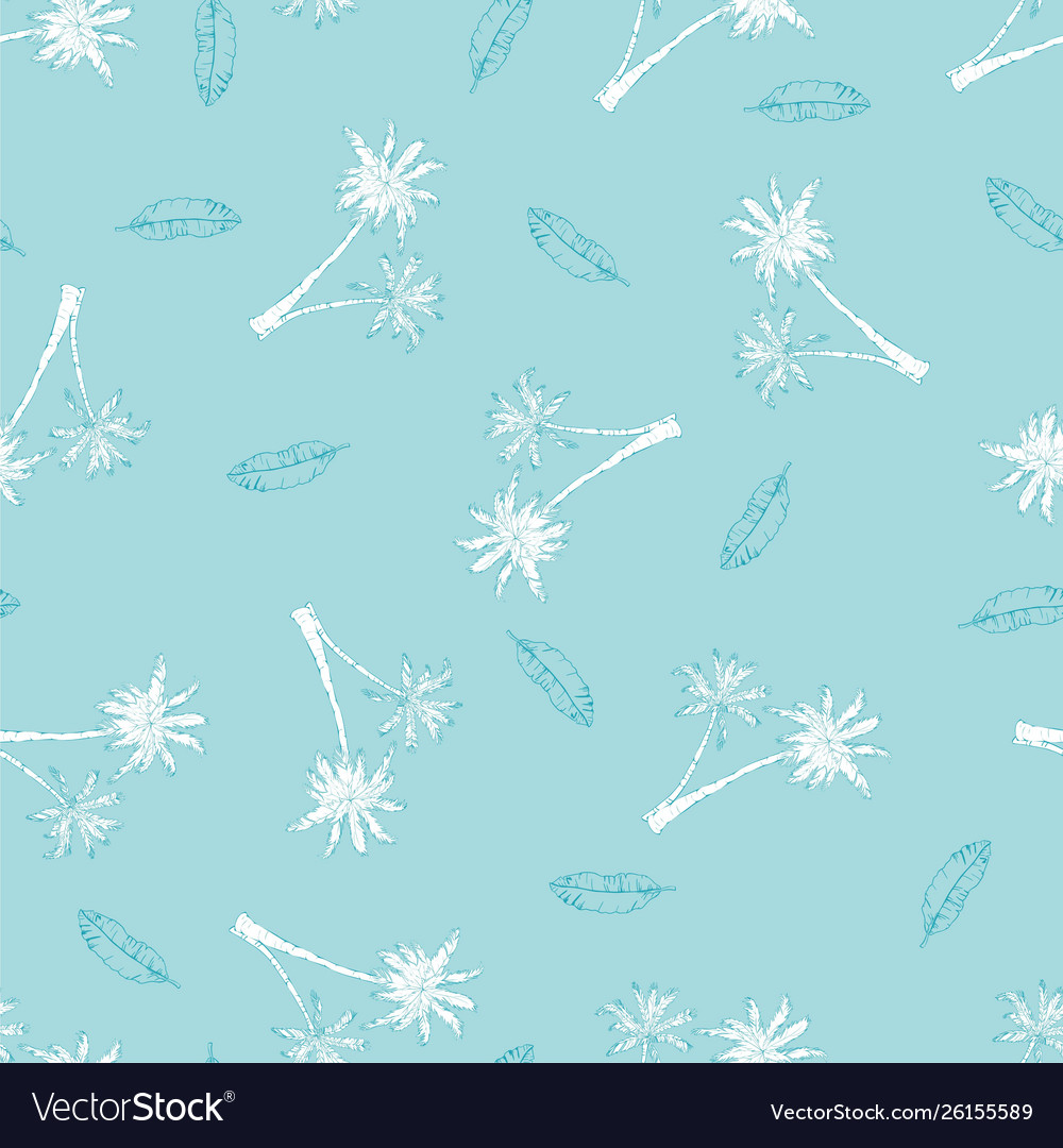 Seamless pattern with palm trees vector image Seamless pattern with palm trees
