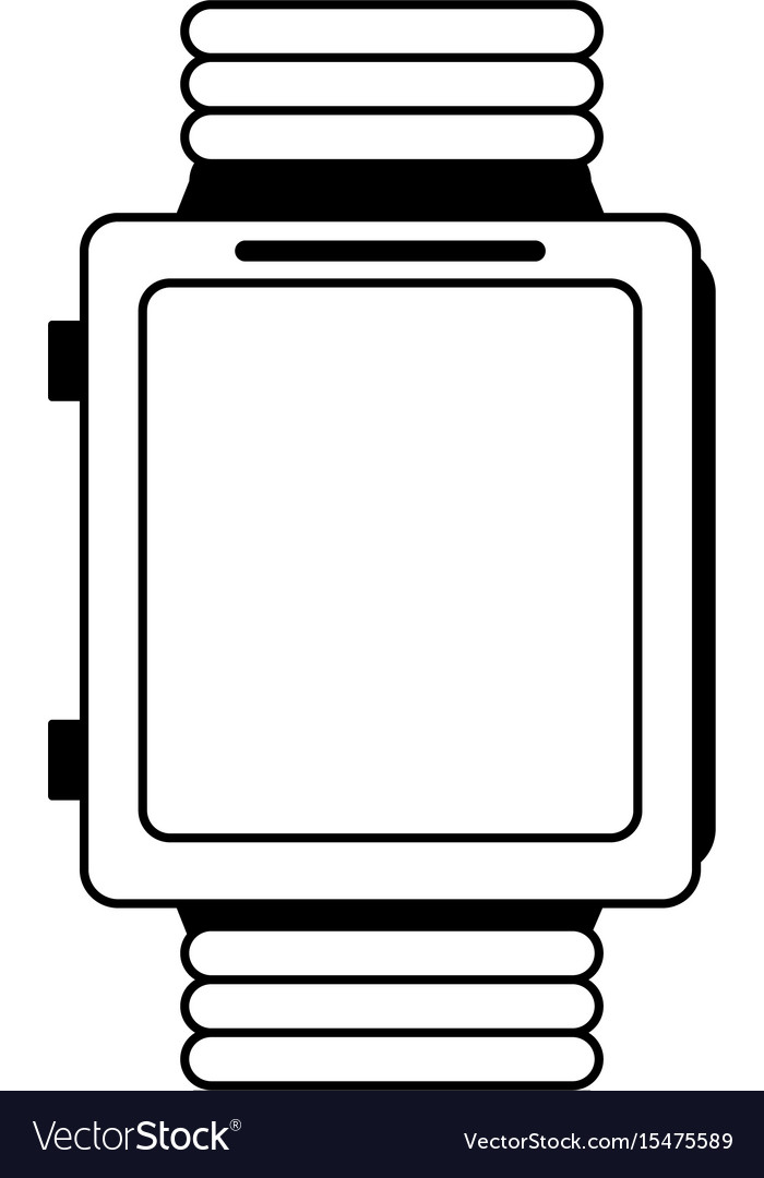 Smartwatch with blank screen icon image