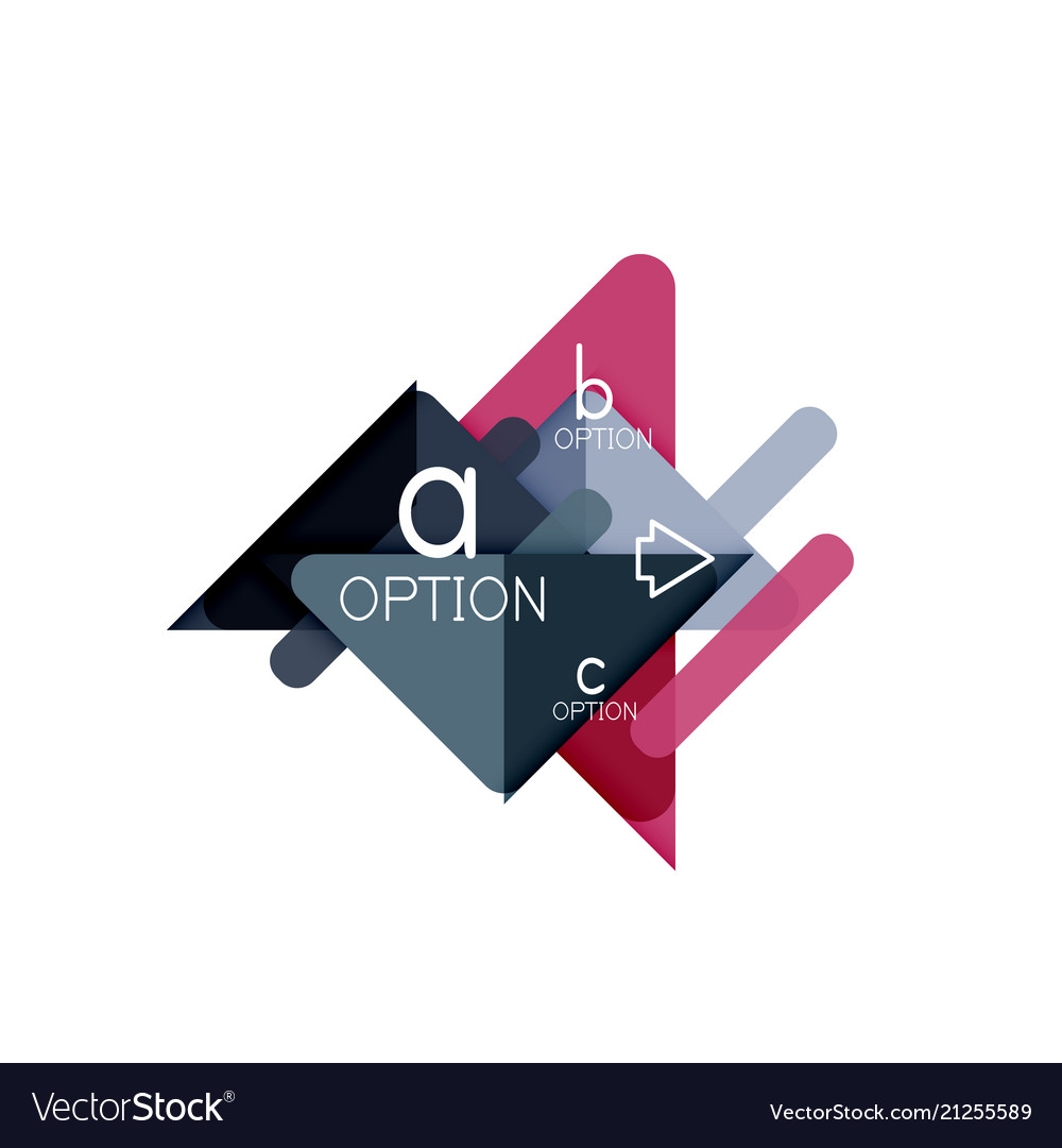Triangle data visualization design option vector image Triangle data visualization design option