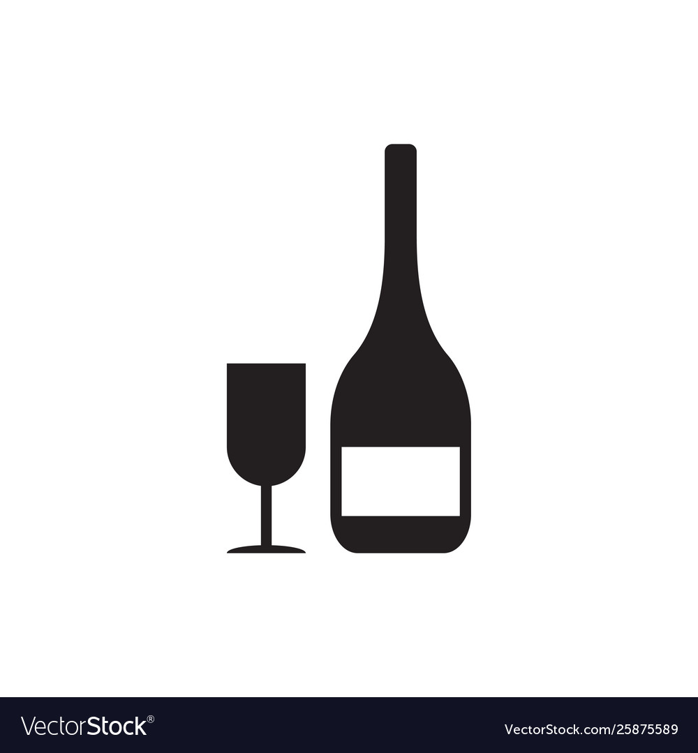 Wine drink icon design template isolated vector image Wine drink icon design template isolated