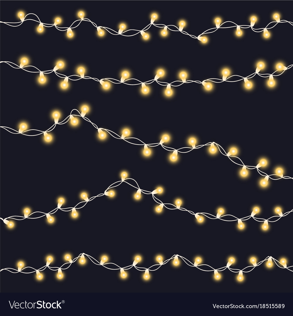 Year lights Royalty Free Vector Image - VectorStock