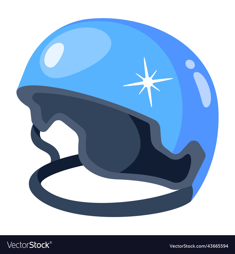 A sports helmet flat download Royalty Free Vector Image