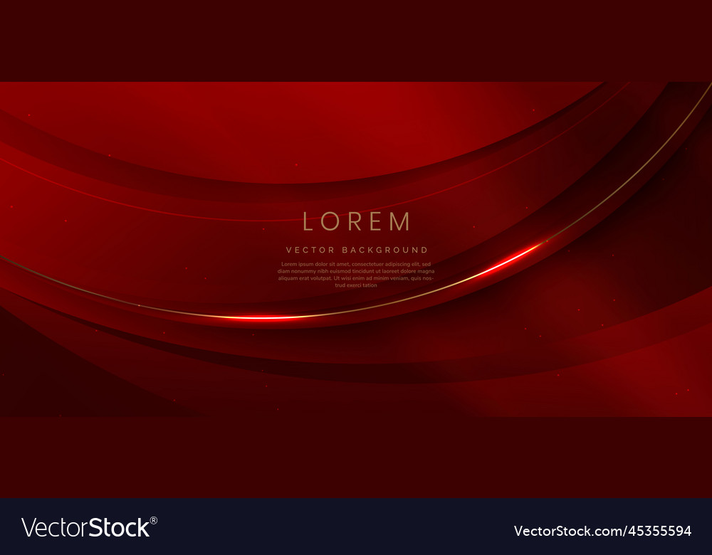 Abstract 3d curved red shape on background vector image Abstract 3d curved red shape on background