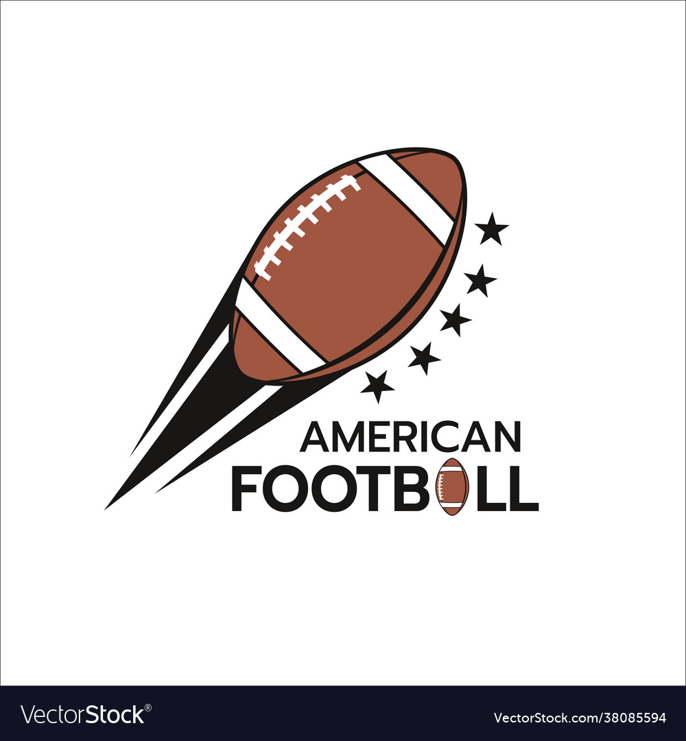 American football logo Royalty Free Vector Image