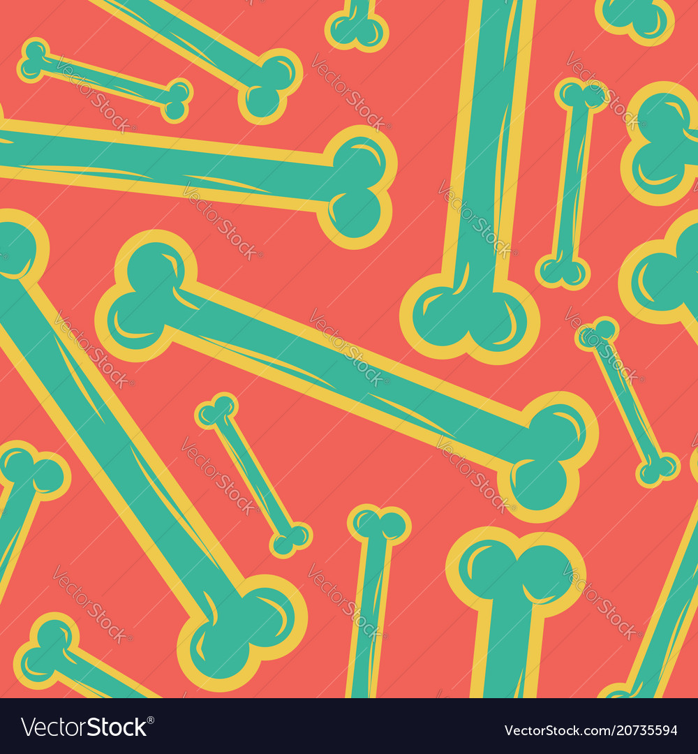 Bones seamless pattern bone ornament medical