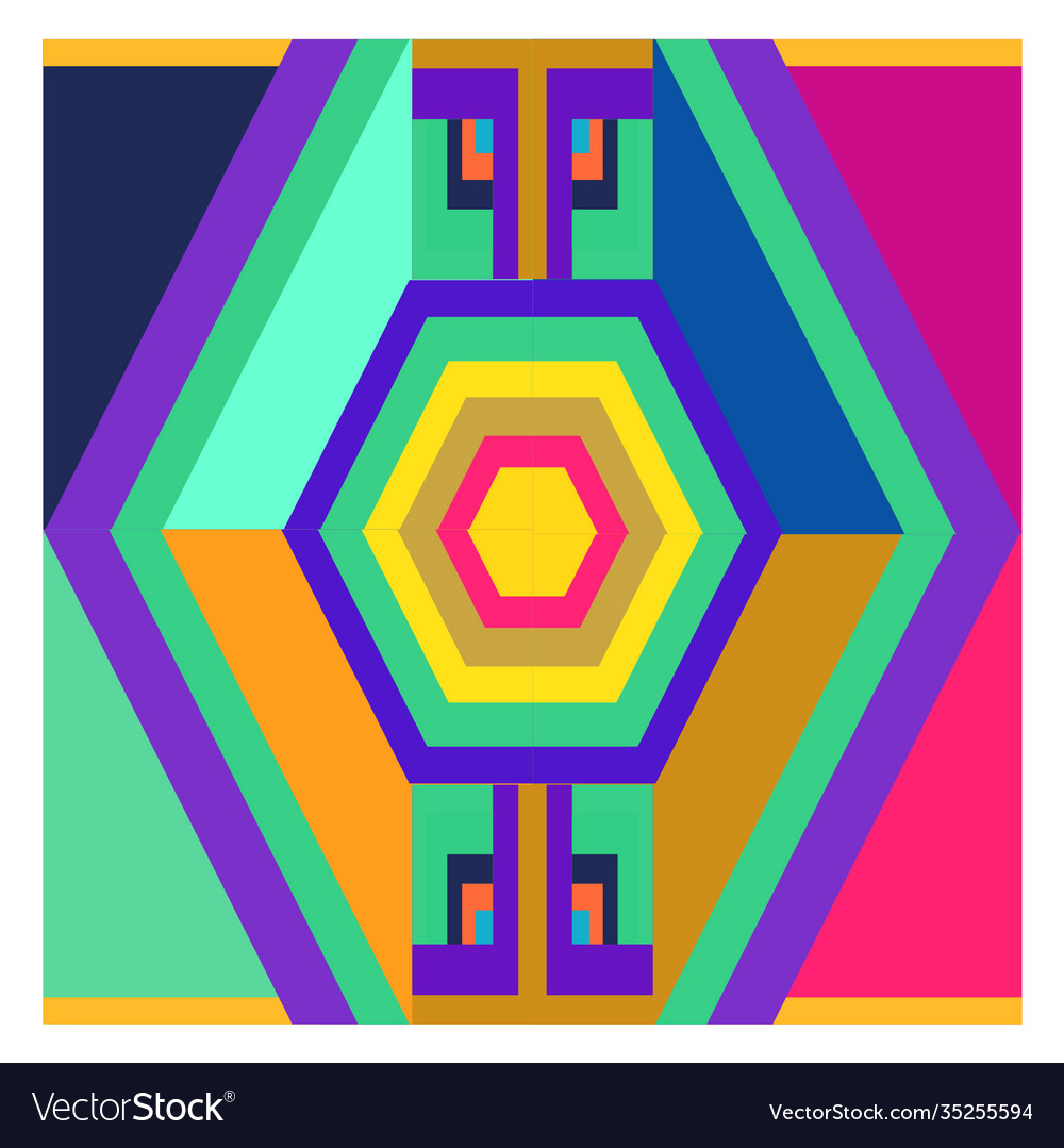 Colorful geometric and curve background pattern