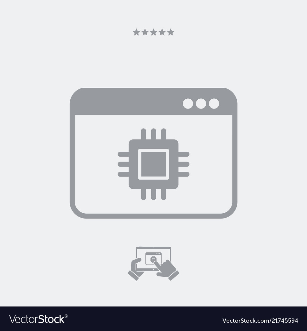 Computer processor - web icon