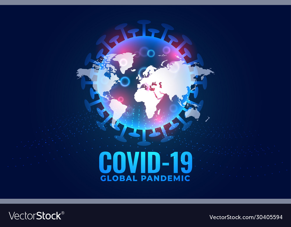 Covid19-19 coronavirus global pandemic background Vector Image