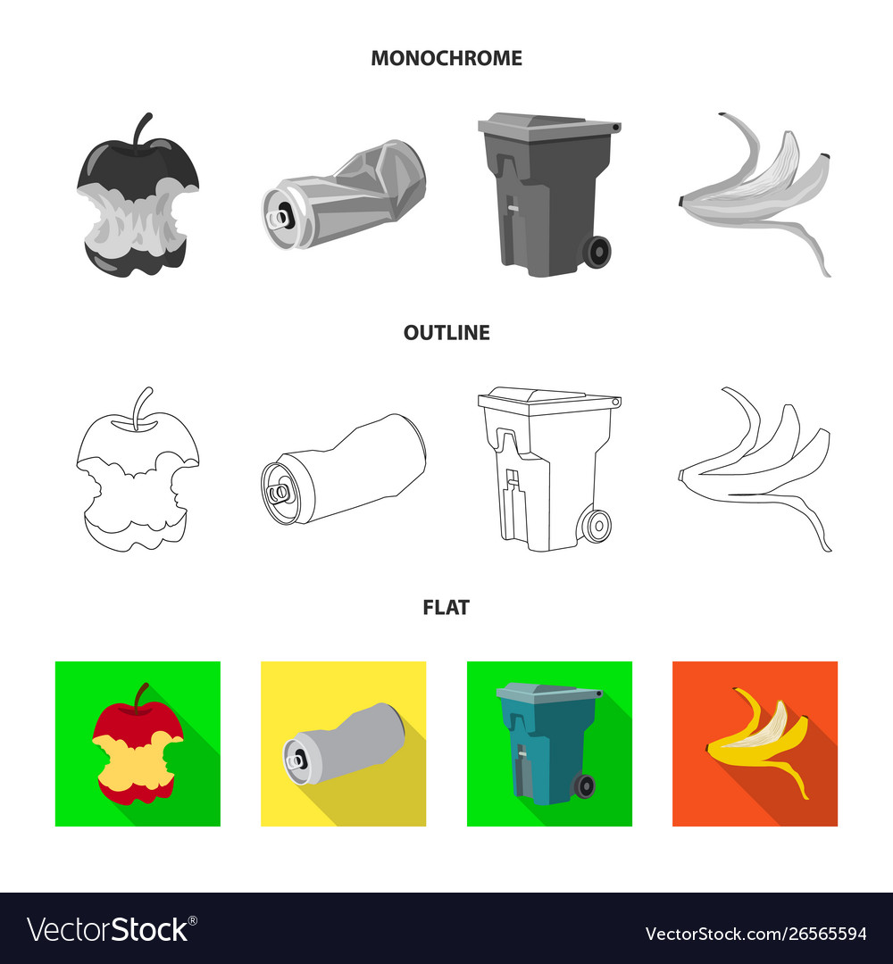 Design refuse and junk icon set