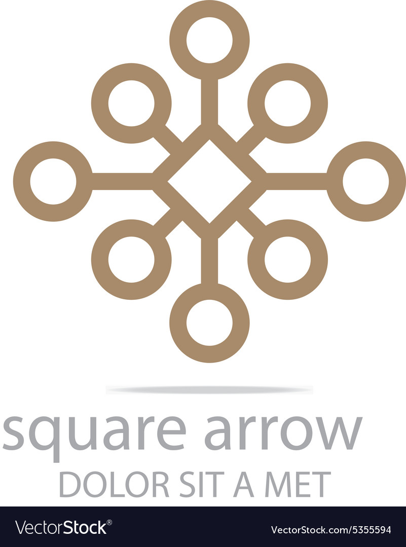 Design square connecting icon symbol abstract